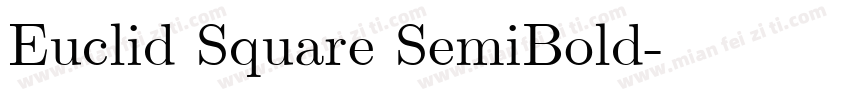 Euclid Square SemiBold字体转换